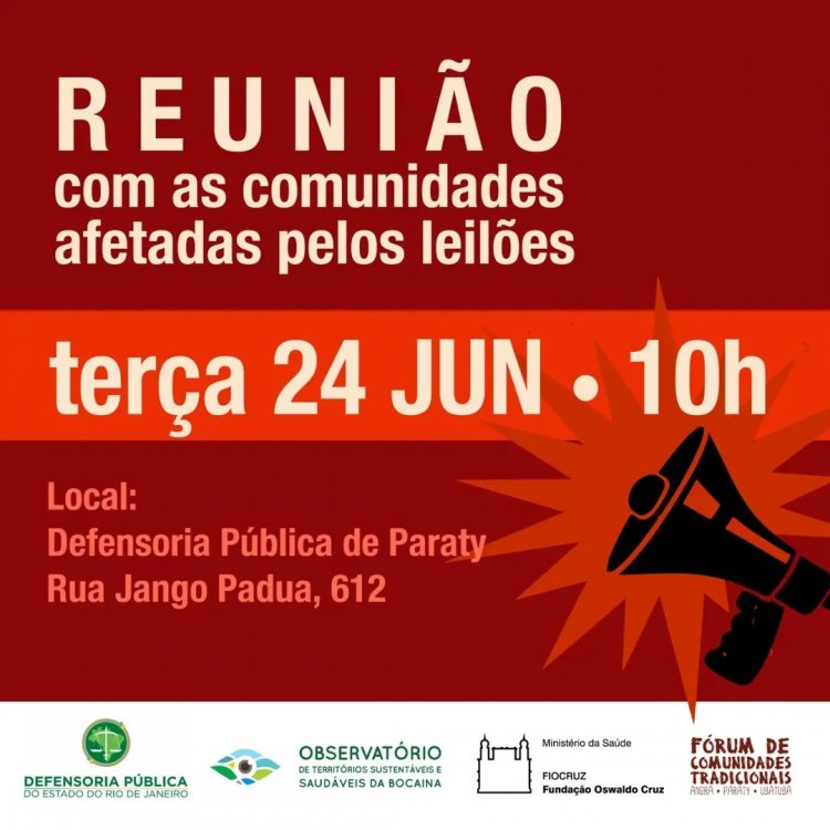 Defensoria Pública de Paraty realiza reunião com moradores da Ilha do Araújo