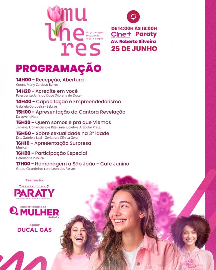 5ª Edição do Encontro Especial para Mulheres acontece nesta quarta-feira, 25/06 em Paraty